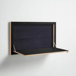 Fläpps Staatssekretär-in 100×60-1 – Schwarz | Klappbarer Wandschreibtisch mit Stauraum