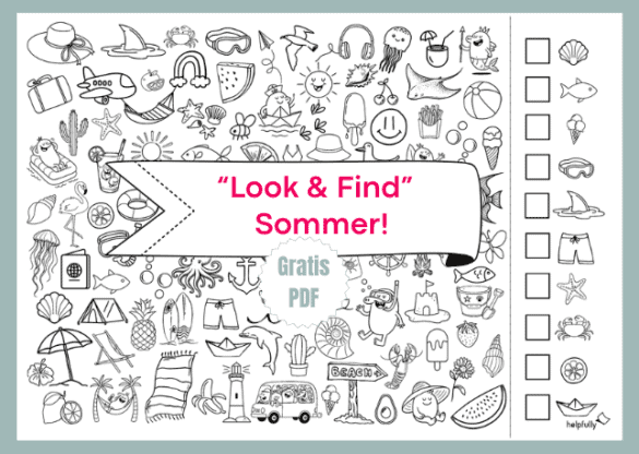 Cooles Suchbild "Sommer" als Gratis PDF ausdrucken | helpfully.de
