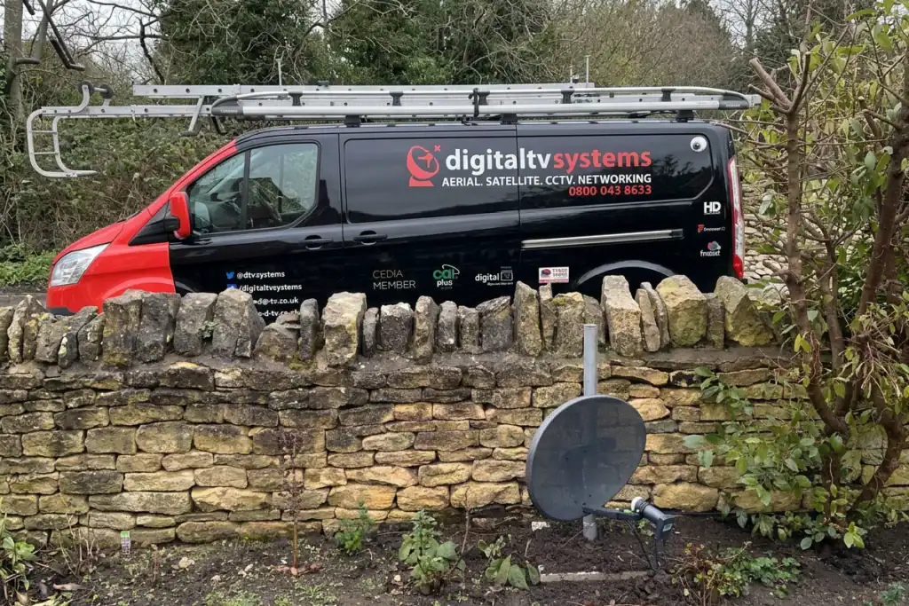 Satellite dish installation by digital tv systems 1200x800 profession satellite dish installation on a ground mount by digital tv systems