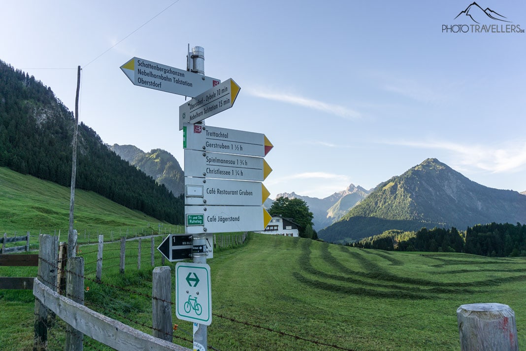 Der Wegweiser zum Trettachtal