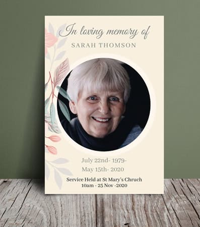 Floral blush funeral program template 021 Floral blush funeral program template 021 - Free Funeral Order of Service Template