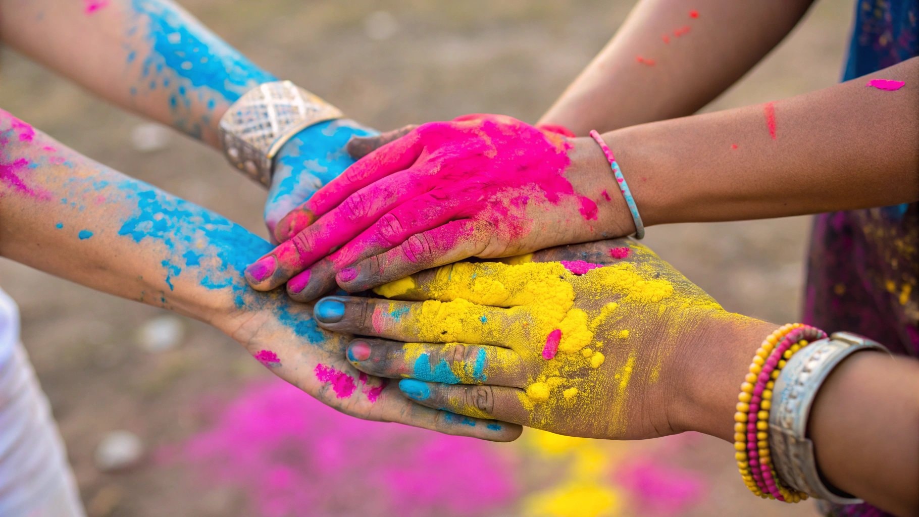 Holi 2025, symboliserar enhet, samhörighet och glädje för festivalen.