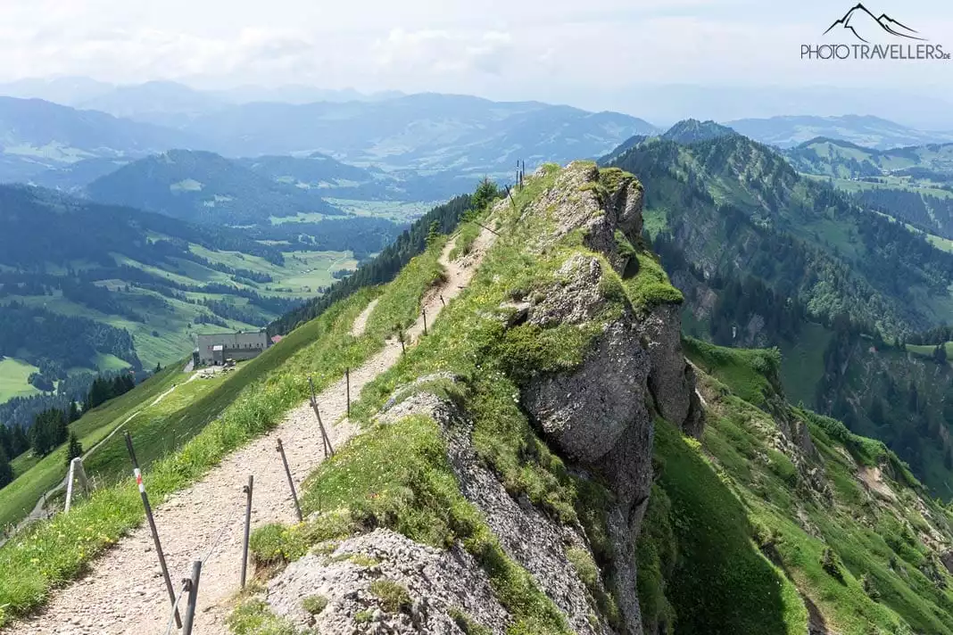Der schmale Gratweg am Hochgrat