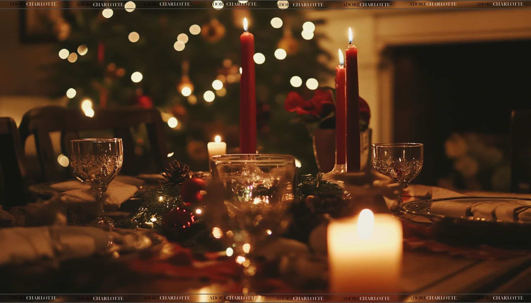 Festive decorations and food.