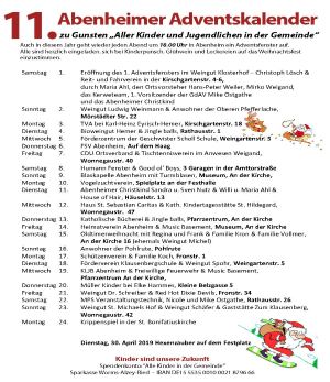 Abenheimer Adventsfenster 2018