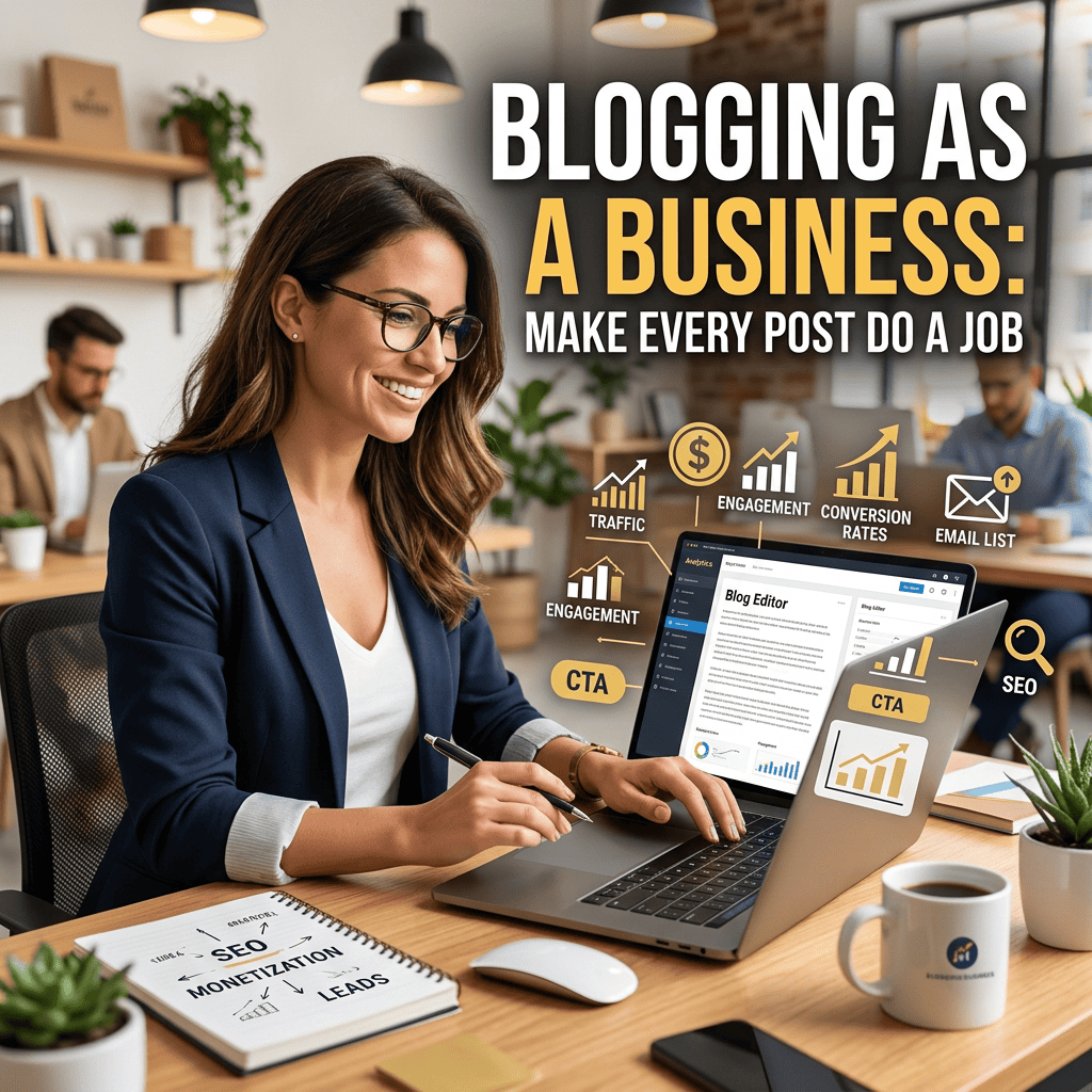 Blogging as a Business: Make Every Post Do a Job 1 Make your blog a business not a hobby