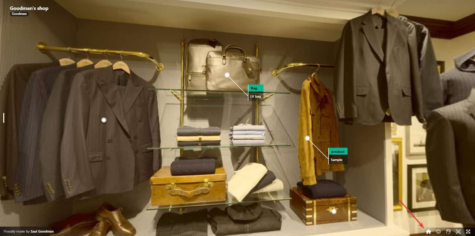 Customize the Control bar interface 8 Customize the Virtual tour Control bar interface