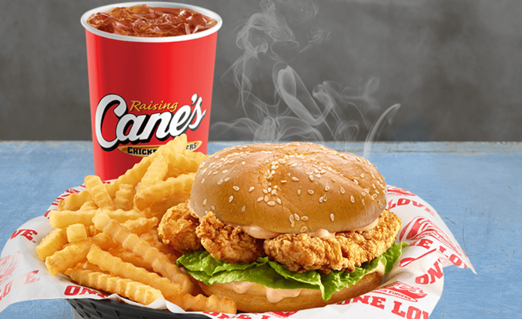 Raising cane's chicken sandwich combo