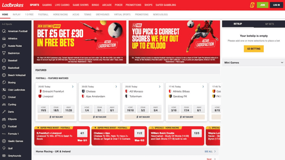 ladbrokes online homepage