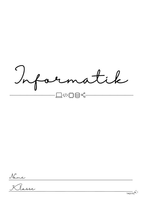 Deckblatt Infomartik zum Ausdrucken als Gratis-Vorlage