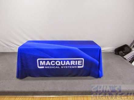 Custom Table cloth printed blue