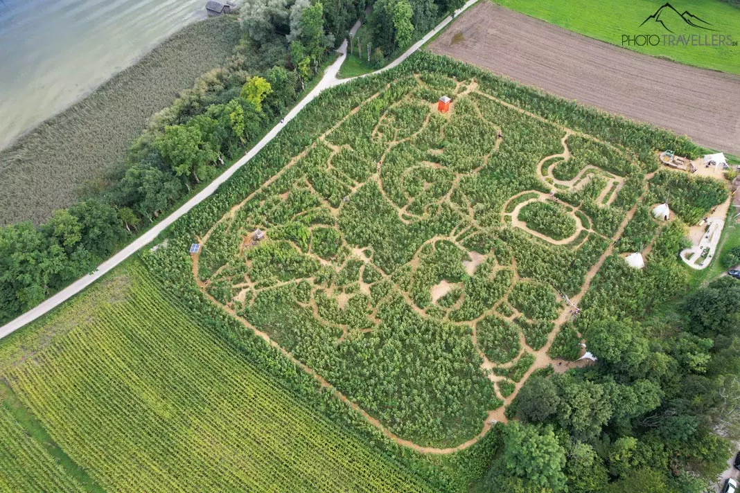 Der Blick von oben auf das Labyrinth Ex Ornamentis Utting