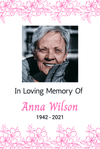 Editable floral funeral memorial cards 005 Editable floral funeral memorial cards 005 – Funeral Order of Service Template