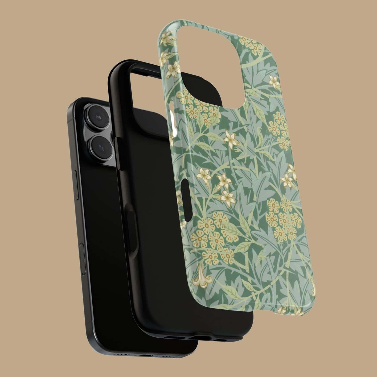 iPhone Cases (82) William Morris Phone Case - Jasmine, iPhone 17 Cover, Arts & Crafts, Polycarbonate Shell