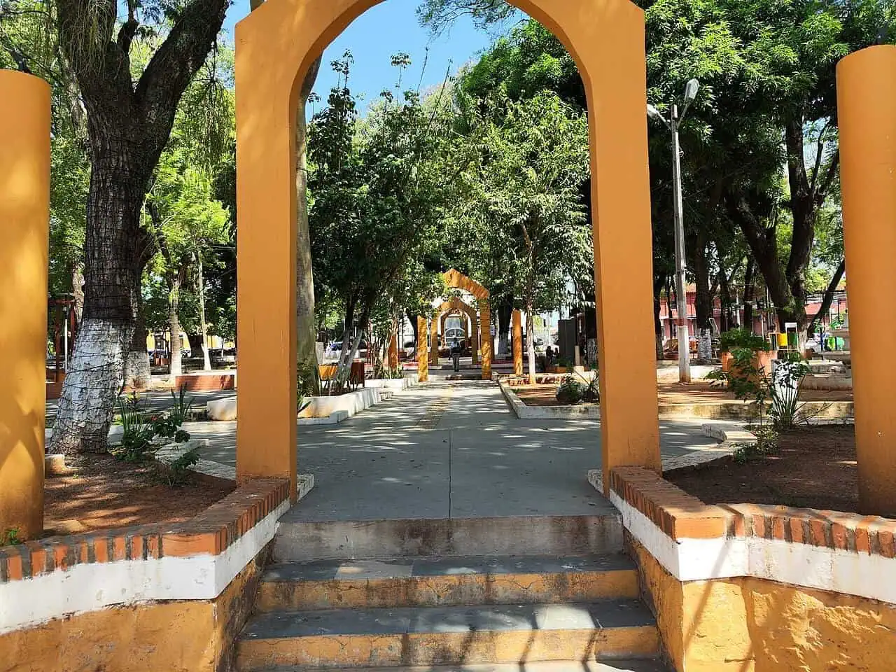 Central square of Lambaré, Paraguay