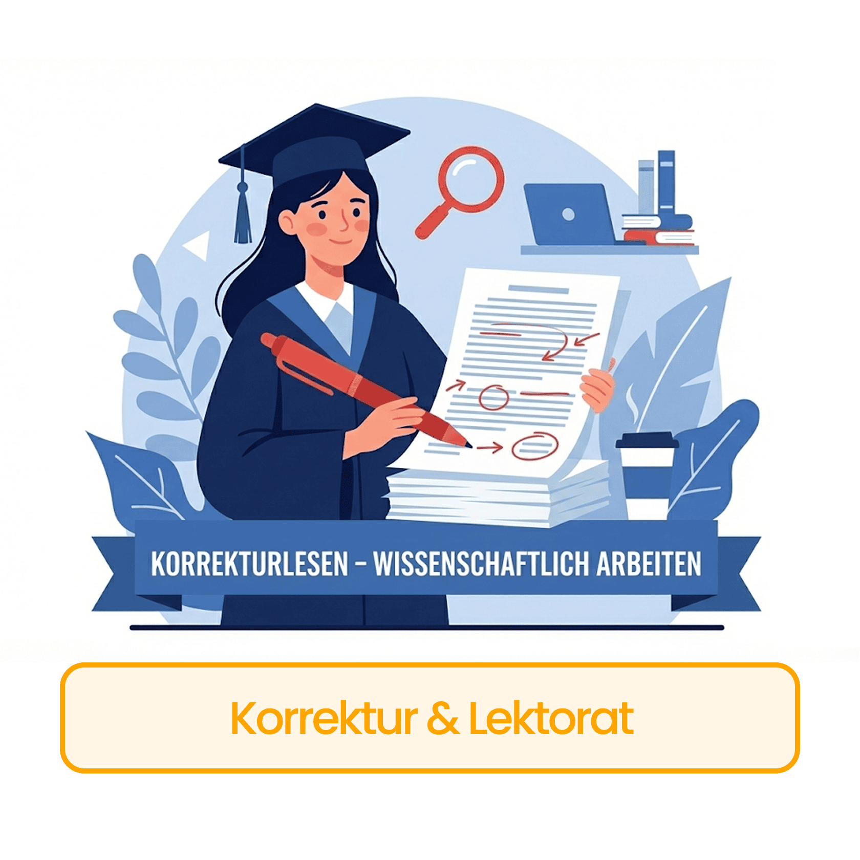 Korrekturlesen – Wissenschaftlich Arbeiten 1 Mimir Mentor Korrektur mit Heft Illustration