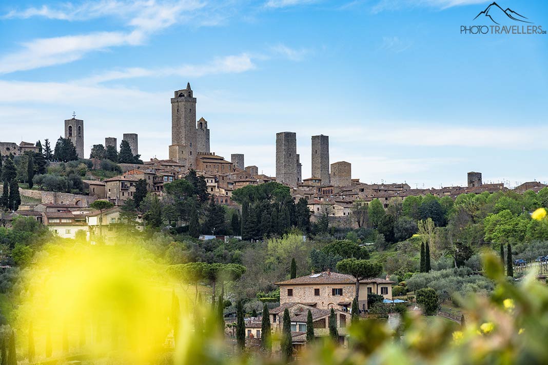 Blick auf die Türme von San Gimignano, Toskana