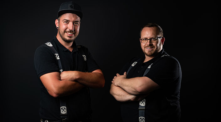 Bild von den beiden Gründern von MT Dachbau, Janaschek und Wecker