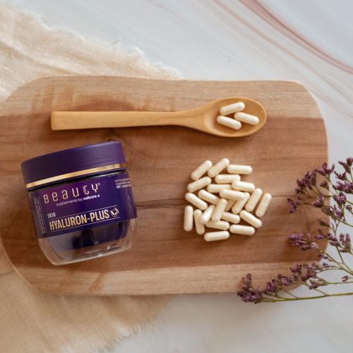 Beauty Hyaluron-Plus cosmetica merk met huidverzorgingssupplementen.