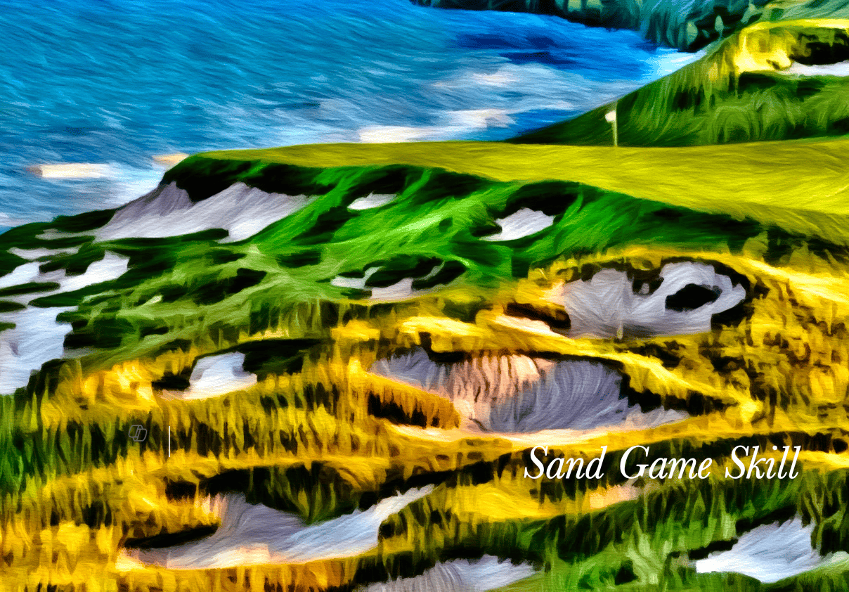 a green grass and blue water