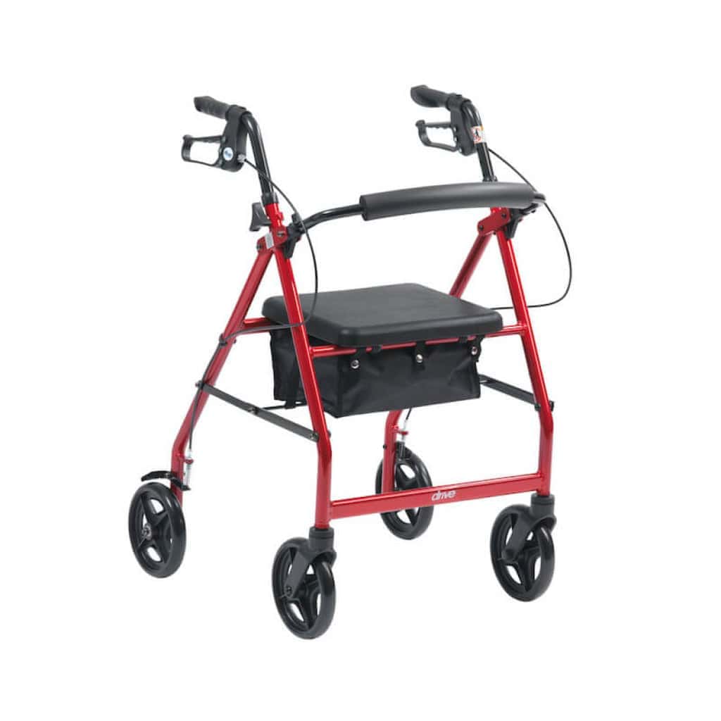 Drive Lightweight Aluminium Rollator Red