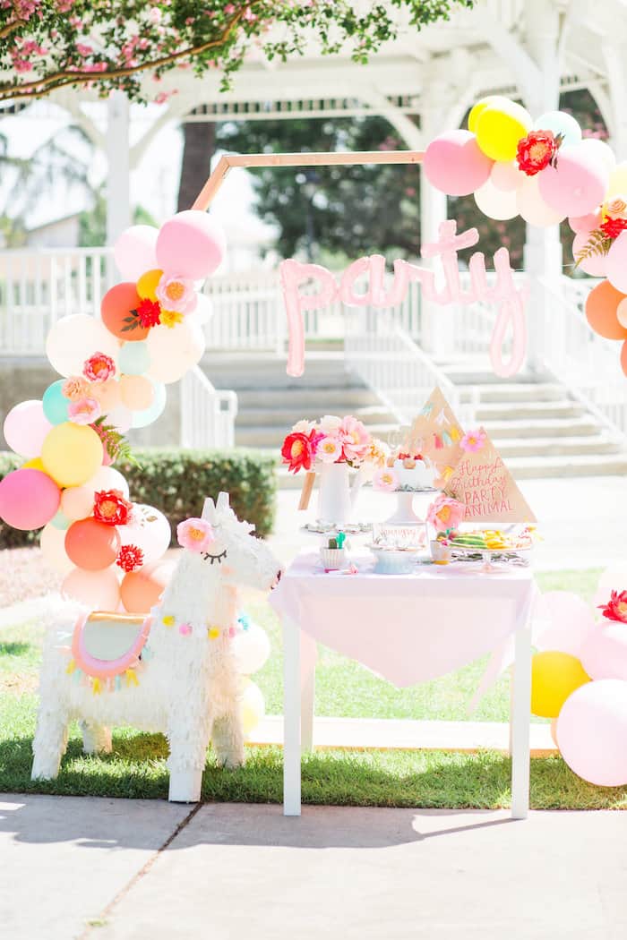 Karas Party Ideas Llama Girl Second Birthday Party Theme