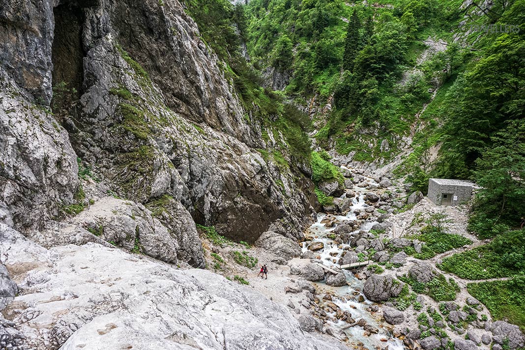 Ein steiler Aufstieg im Höllental