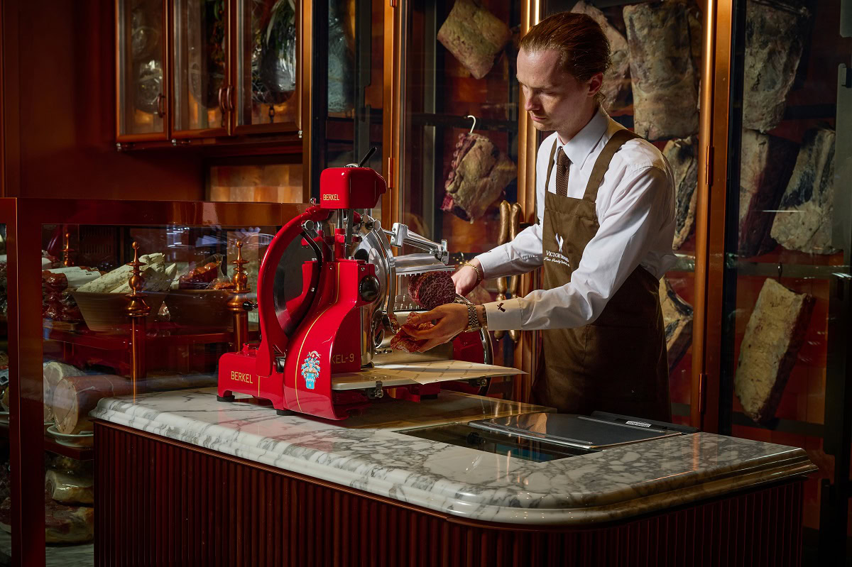 Deli meats are sliced at Victor Churchill Melbourne