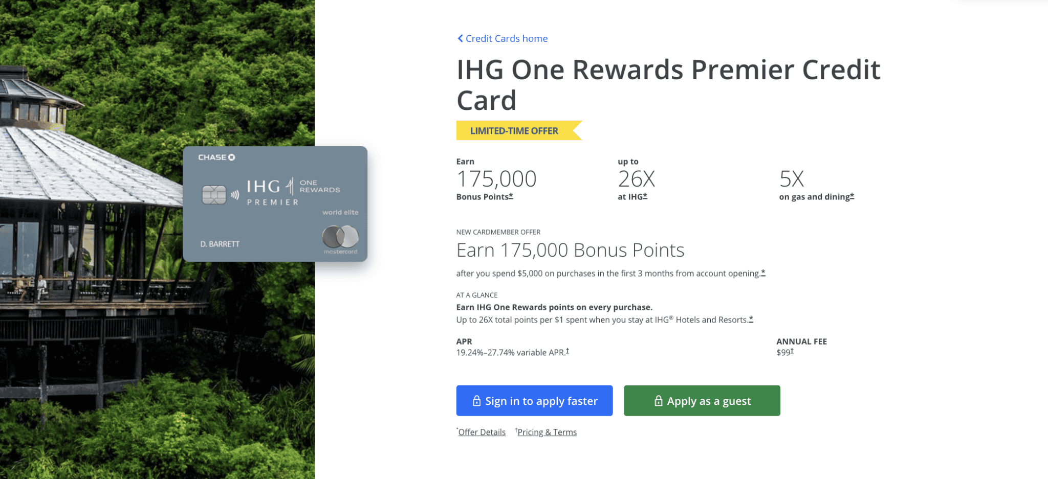 IHG Credit Cards: New Welcome Bonus (Limit-Time) 2 IHG One Rewards Premier Credit Card