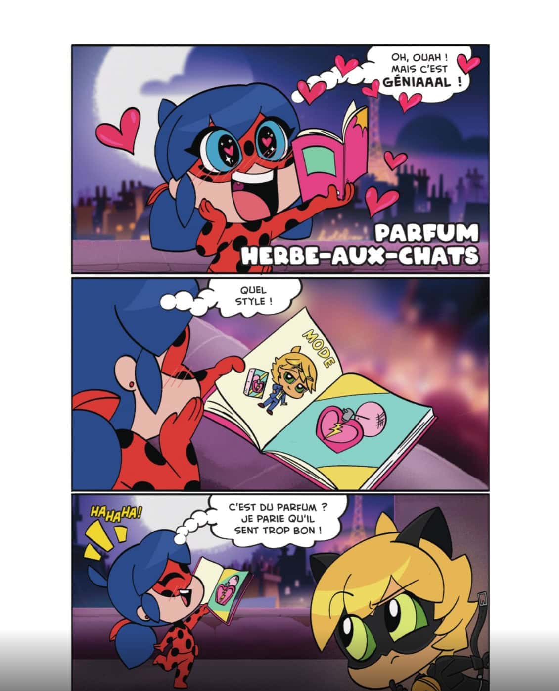 Herbe-aux-Chats, bande dessinée, personnages animés, style manga, produits de parfum pour animaux, Cosplay, mode, humour, chat mascotte, accessoires pour animaux, parc d'attractions, vie quotidienne, cœurs, couleurs vives, jeux de rôle, comédie, personnages mignons, amour, animaux de compagnie, amusement, bandes dessinées pour enfants.
