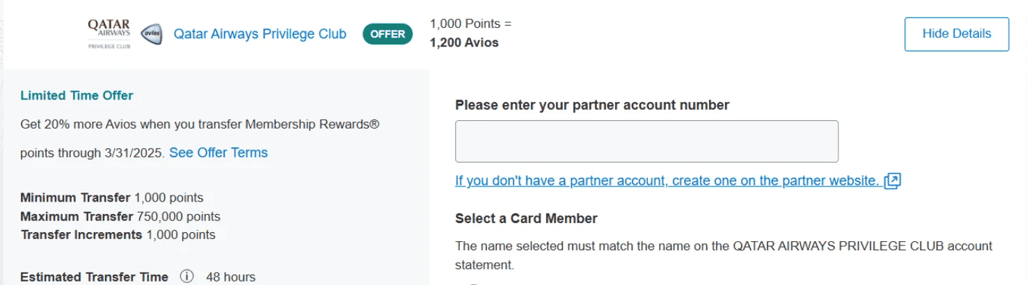 Amex to Qatar Airways: 20% Avios Bonus Until 3/31/25 2 Transfer Amex Points to Qatar Airways
