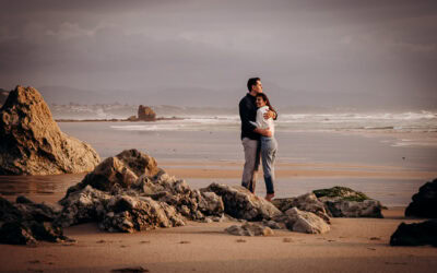 Seance couple en bord de plage