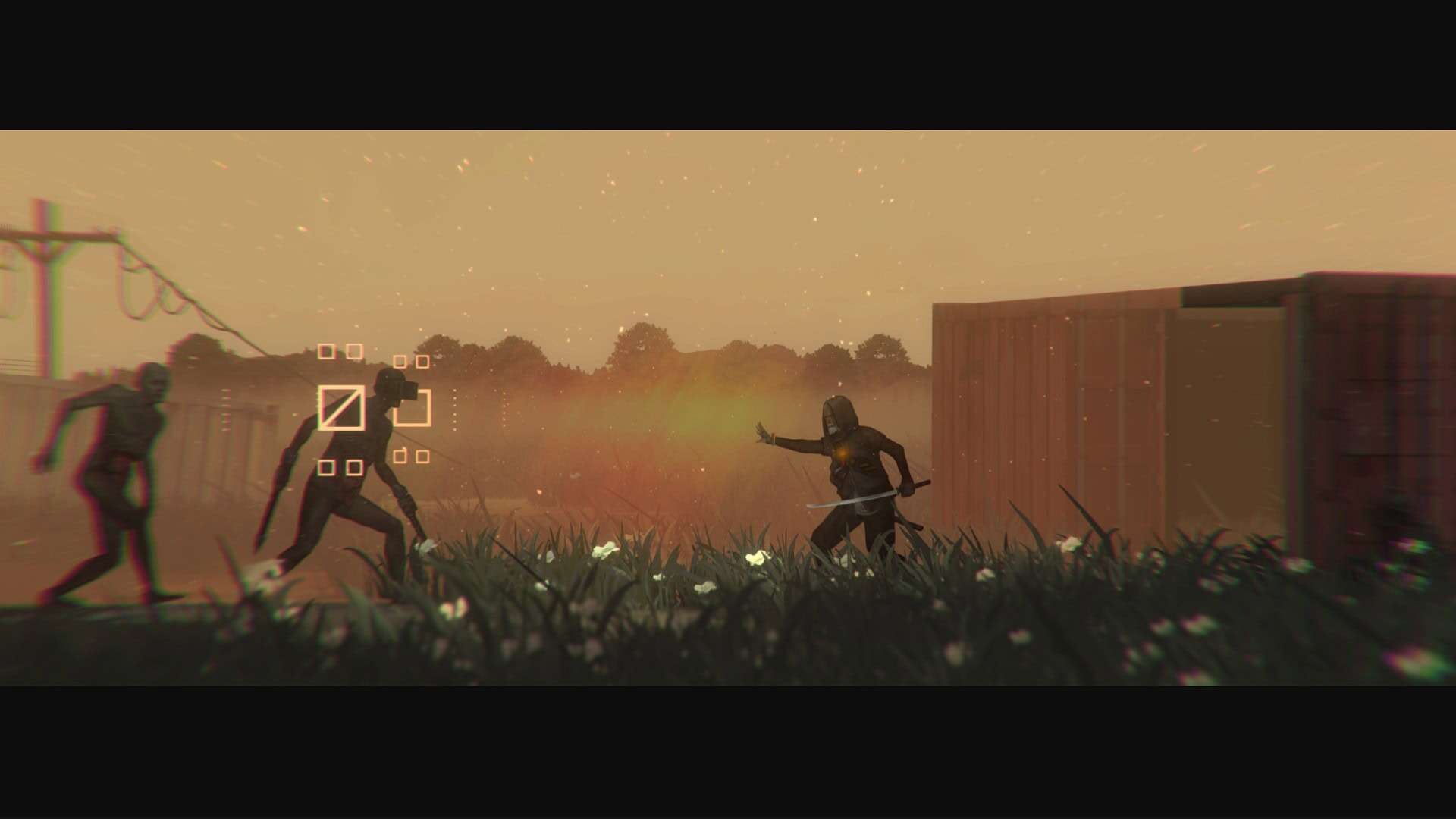 KOTF – Screenshot – 5 Squelettes dans un jeu vidéo de combat, scènes de bataille intense en extérieur.