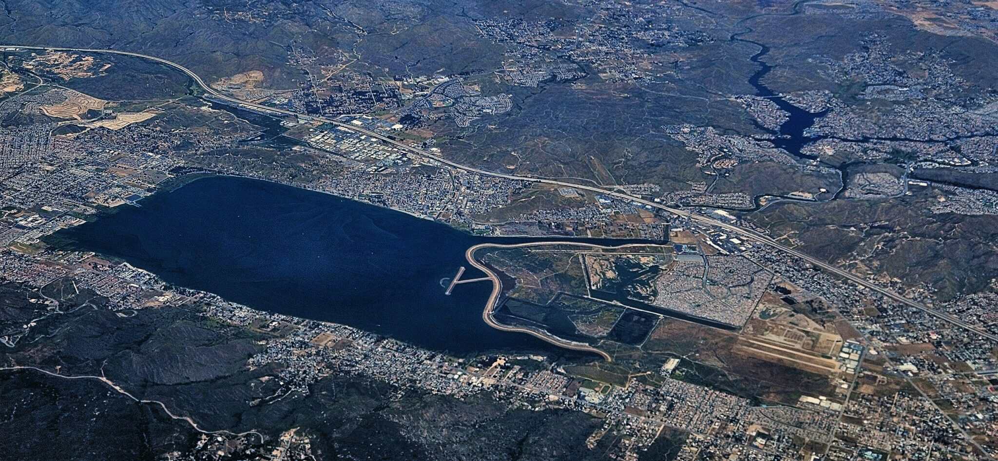 Lake Elsinore, Riverside County, California, from the air. Celeste Rivas Hernandez lived in Lake Elsinore.