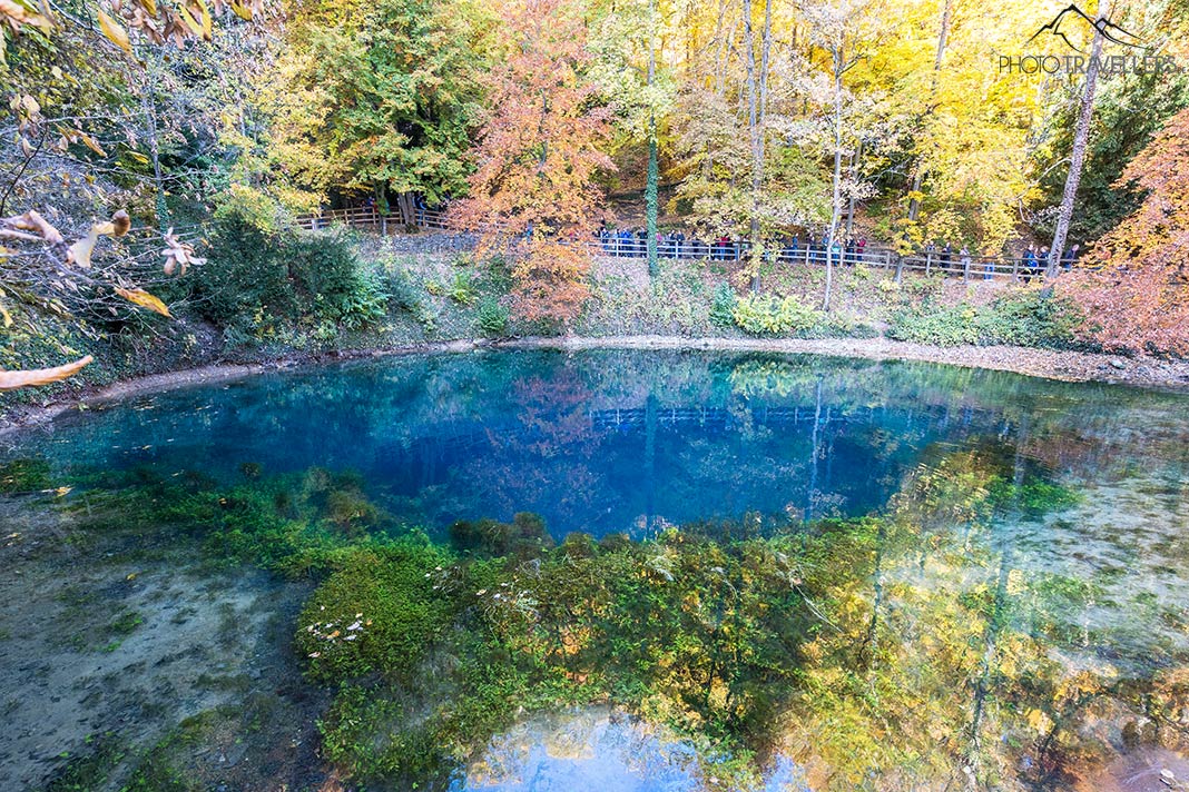 Der Blick auf den Blautopf