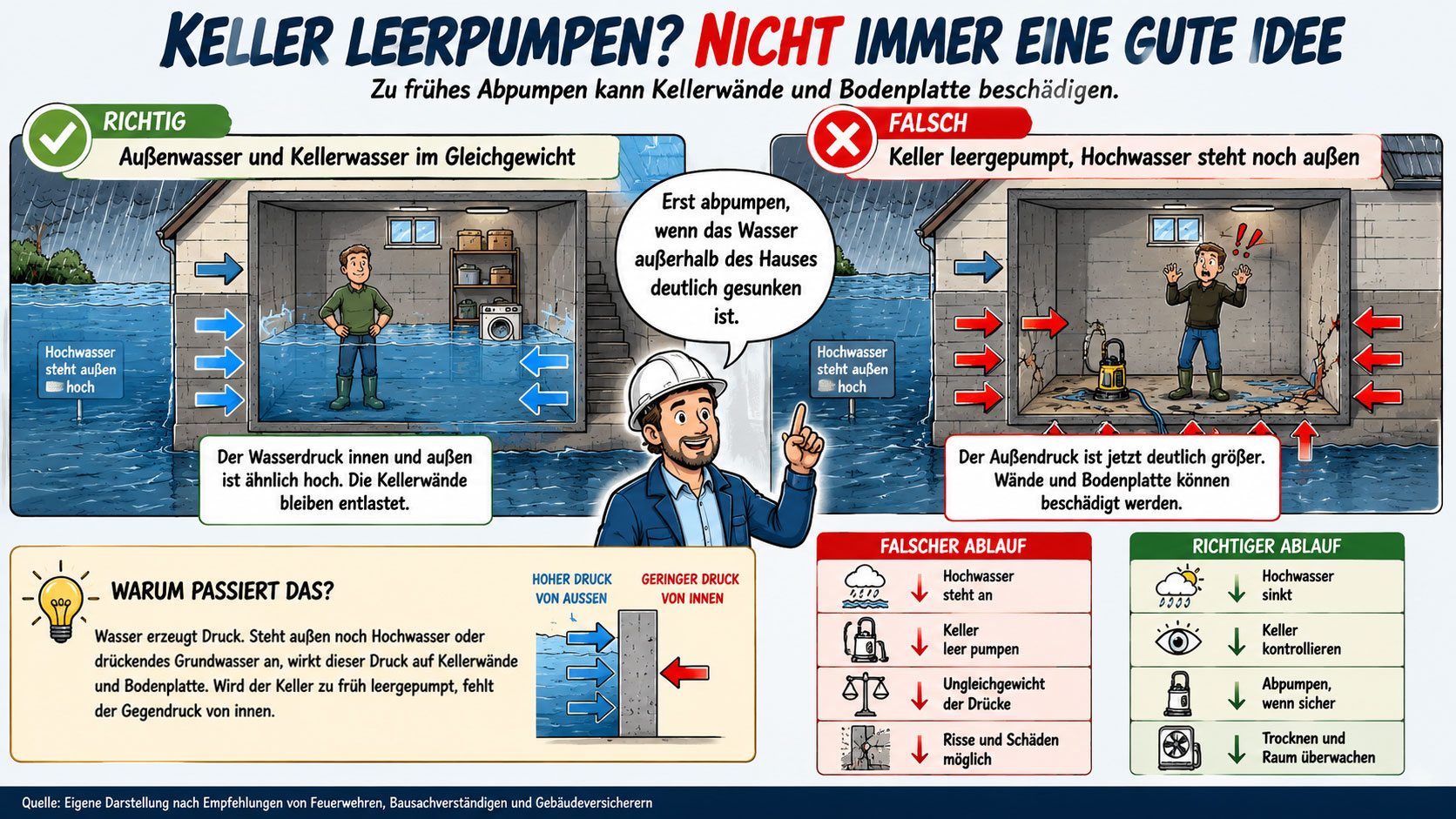Keller leerpumpen, nicht immer eine gute Idee
