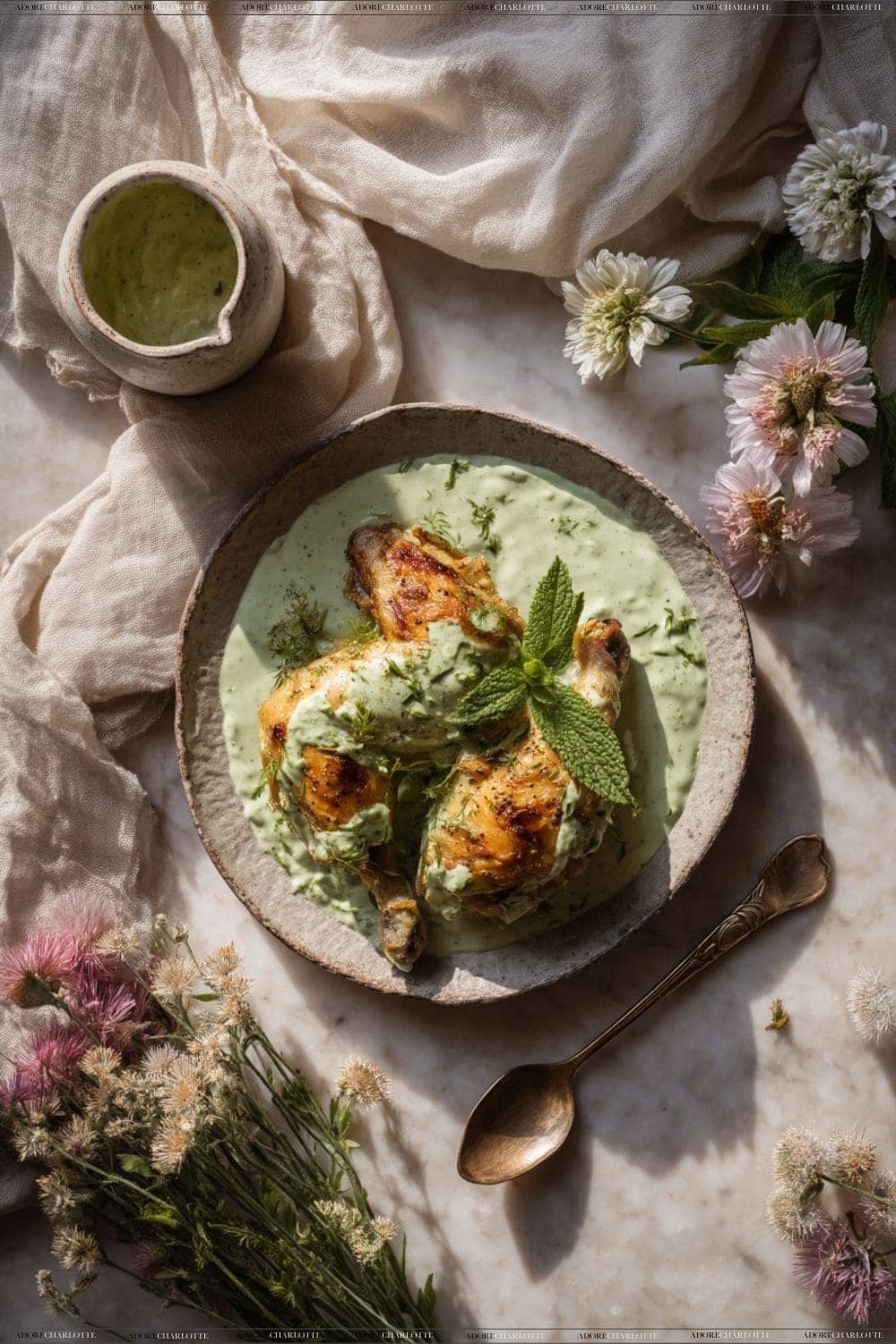 Authentic Peruvian-Style Chicken with Creamy Green Sauce Air Fryer Peruvian Chicken with Green Sauce Meal