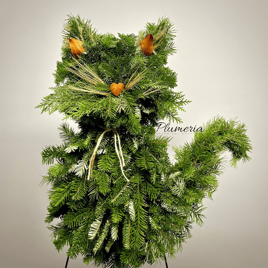 Evergreen Cat Wreath