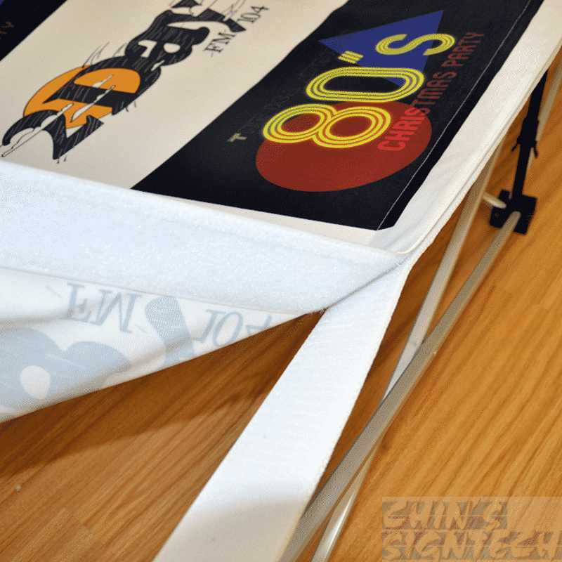 printing fabric velcro onto Fabric Pop Up Display