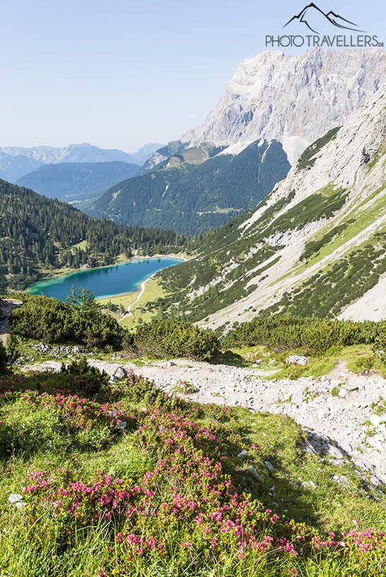 Blick auf den Seebensee und die Zugspitze