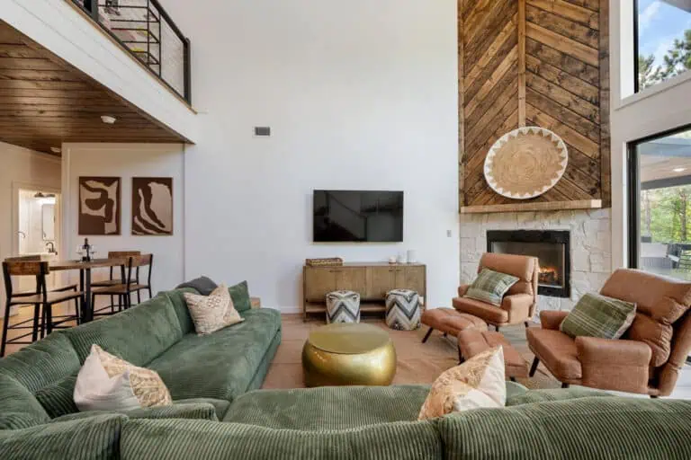 Stunning luxury cabin in broken bow with modern design and upscale amenities.