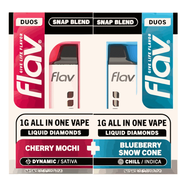 flav snap duo vapes cherry blueberry audiokush