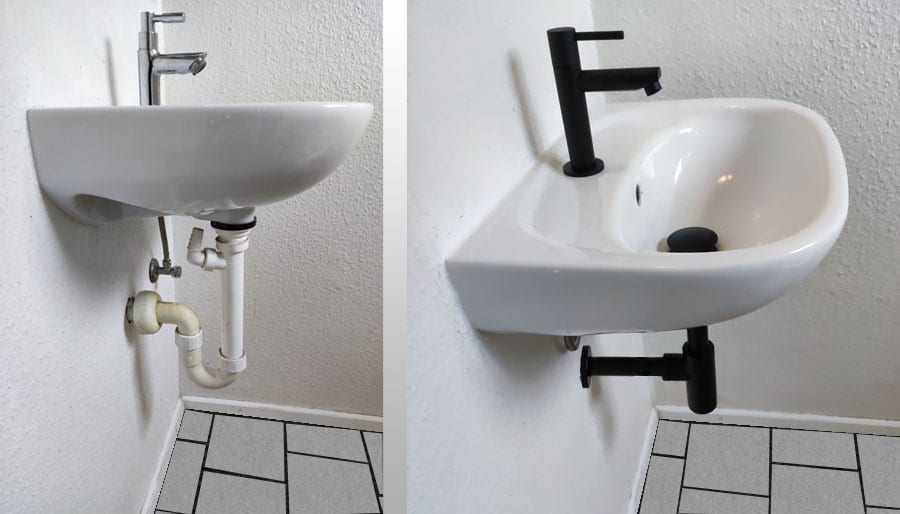 Armatur im Gäste-WC ganz einfach wechseln Wasserhahn im Gäste-WC tauschwn