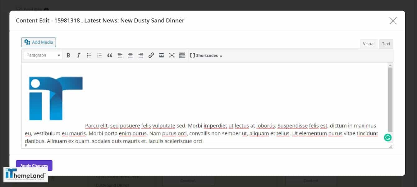 inline edit short description in wordpress bulk post edit plugin