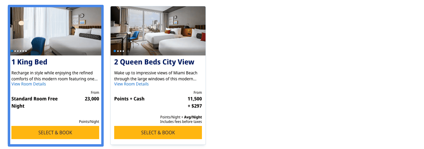 How Much Are Bilt Points Worth For Travel And More? 2 price per night at Hyatt Centric South Beach Miami for points