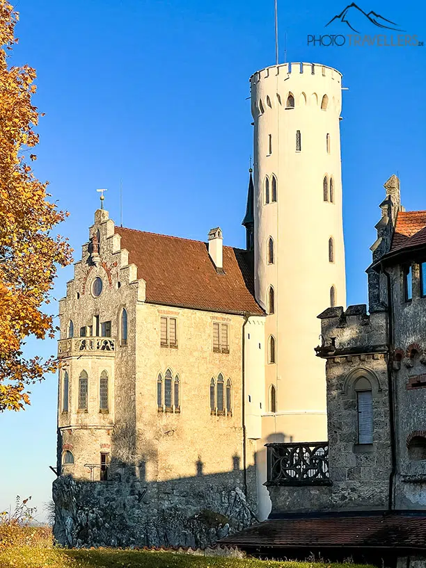 Schloss Lichtenstein im Abendlicht