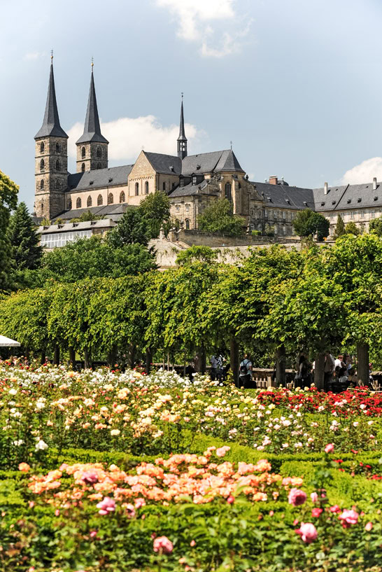 Der Blick auf das Kloster Michaelsberg