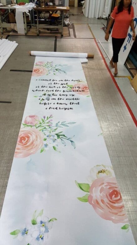 Wedding Aisle Runners with rose flowers