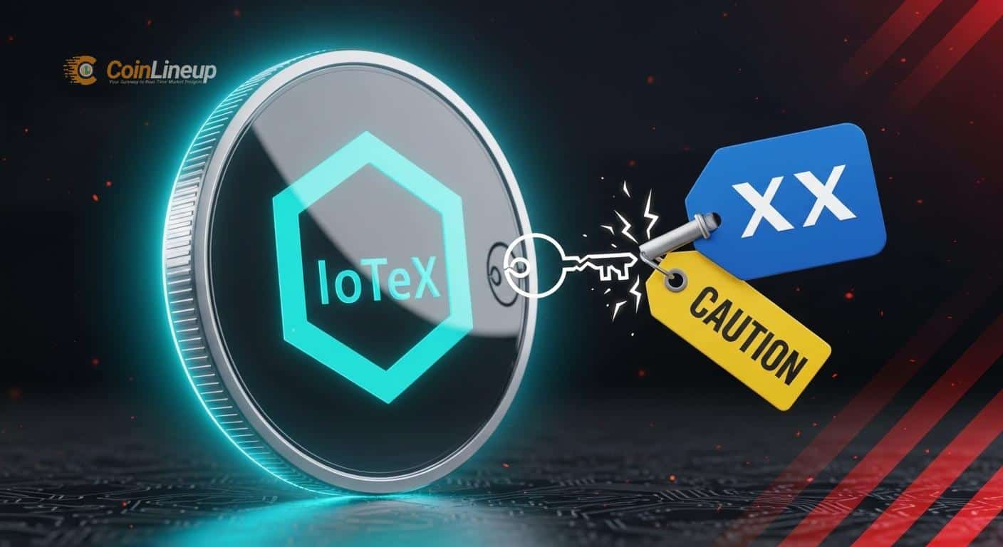 Why Upbit put IoTeX (IOTX) on its caution list and paused deposits