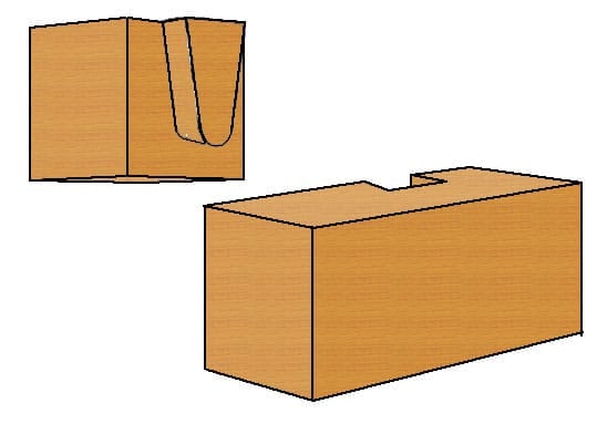 Schwalbenschwanzzapfen Holzverbindung